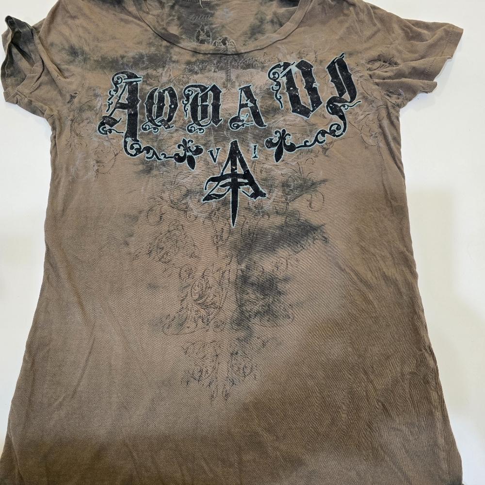 Aqua Brown Graphic T-Shirt